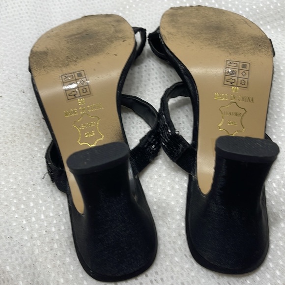 Valenti Franco Women’s Black Beaded Sandal Size 9 (5) - Picture 7 of 7